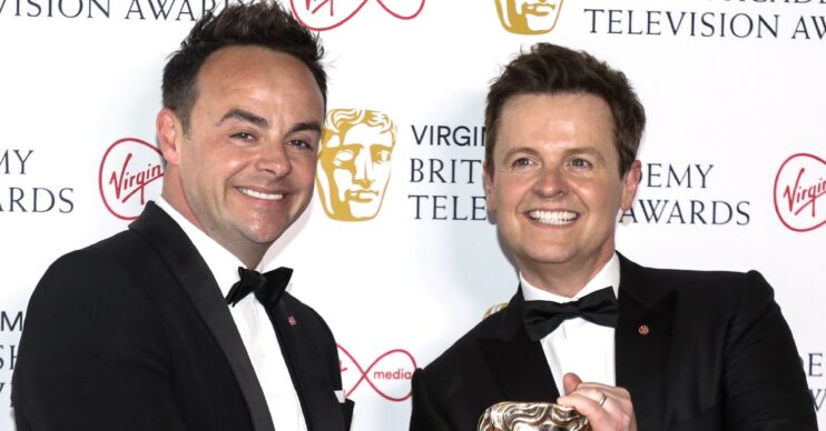Ant and Dec smiling with Bafta
