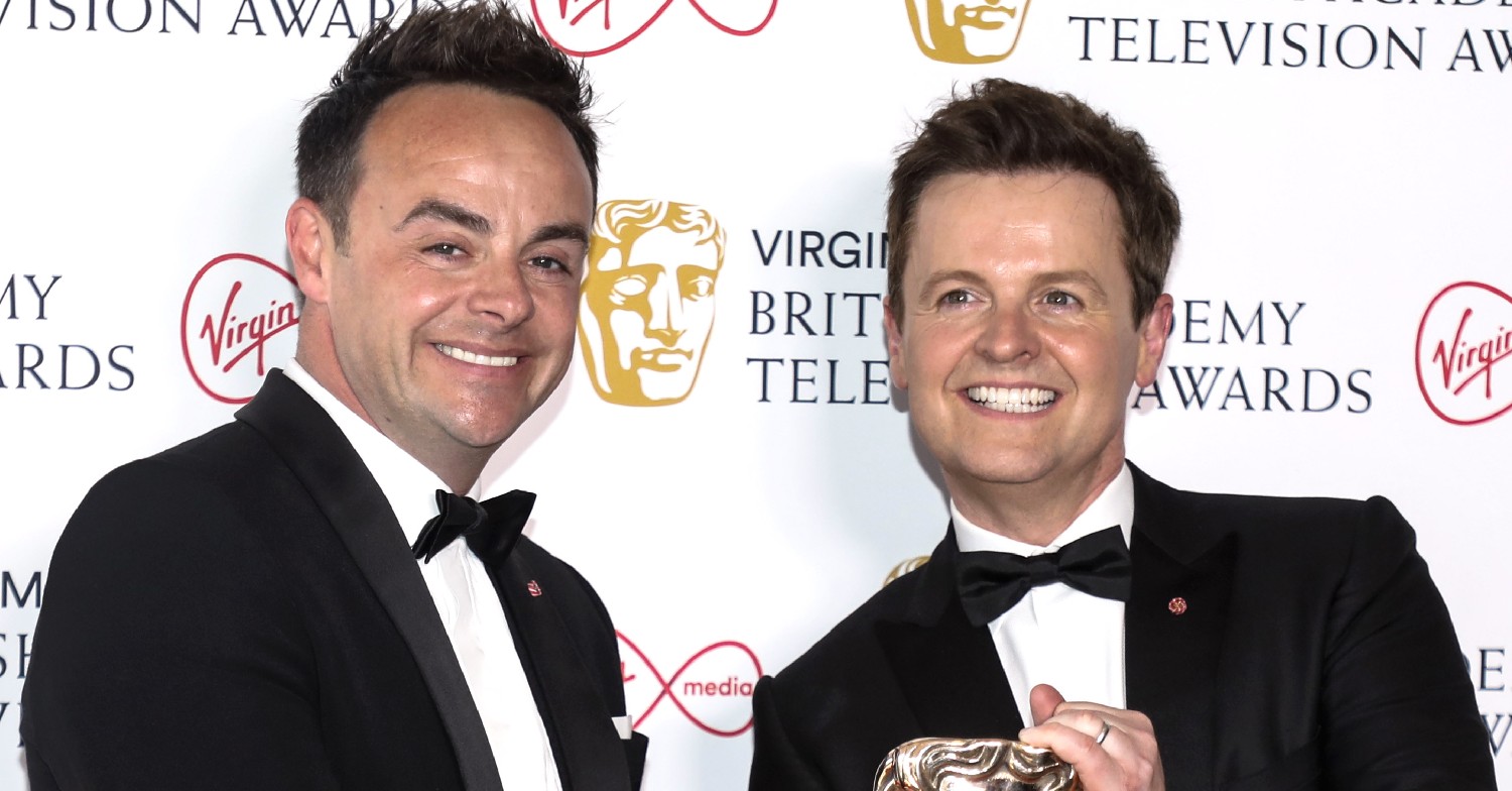 Ant and Dec smiling with Bafta