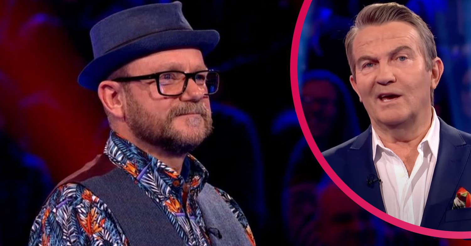 Beat the Chasers contestant Frankie wearing a hat, Bradley Walsh speaking to camera