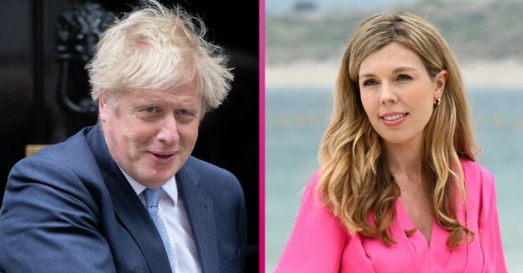 Boris Johnson and Carrie Johnson smiling during seperate outings
