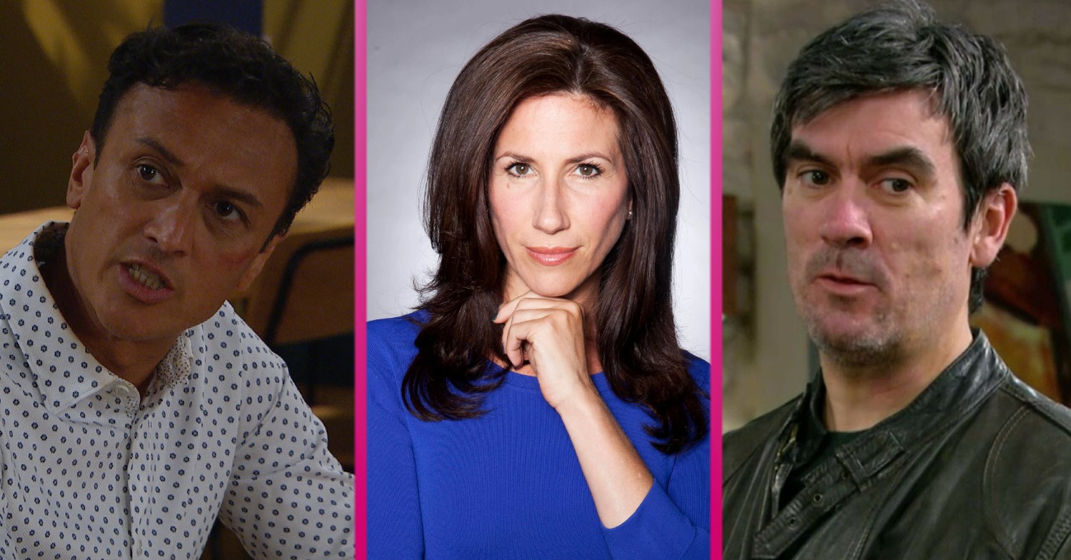 Three soap stars looking shifty