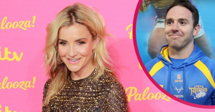 Helen Skelton and her husband Richie Myers both smiling