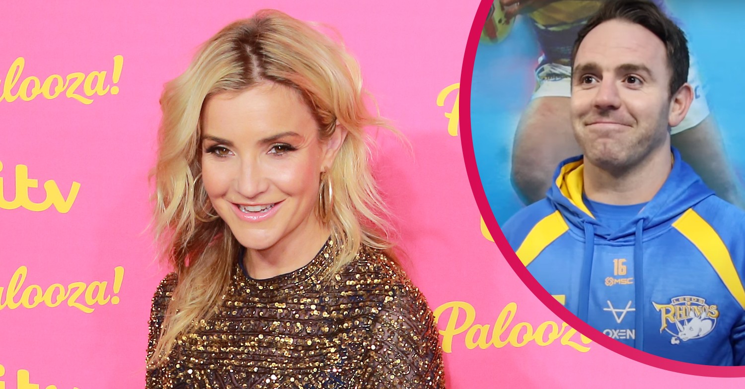 Helen Skelton and her husband Richie Myers both smiling