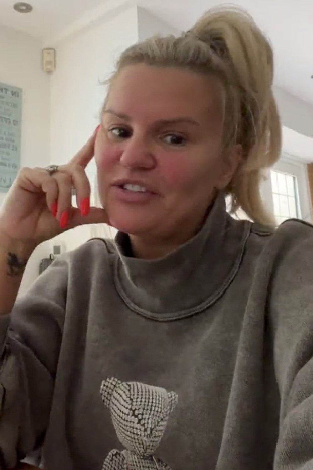 Kerry Katona talking about her boob reduction on Instagram