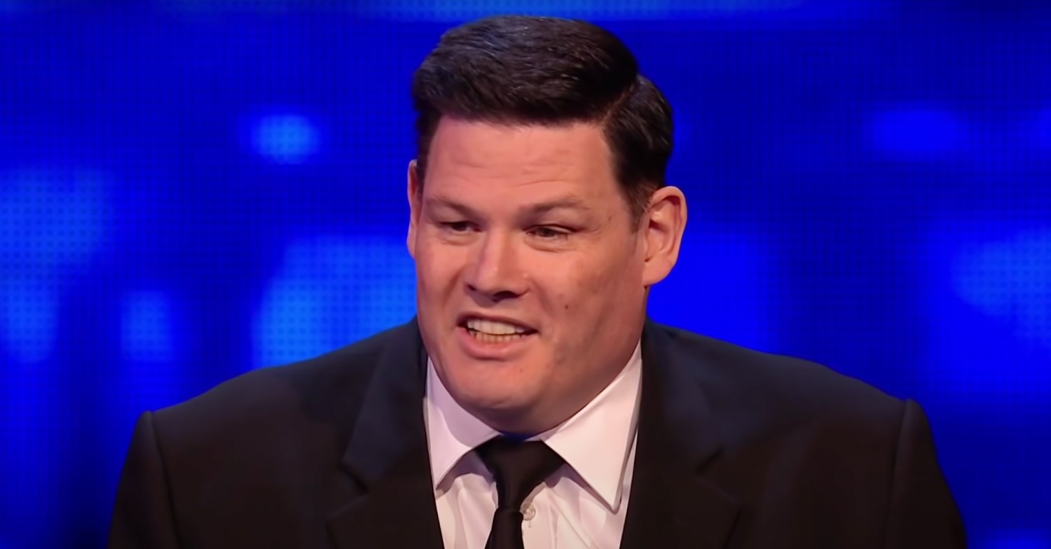 Mark Labbett in a suit on The Chase