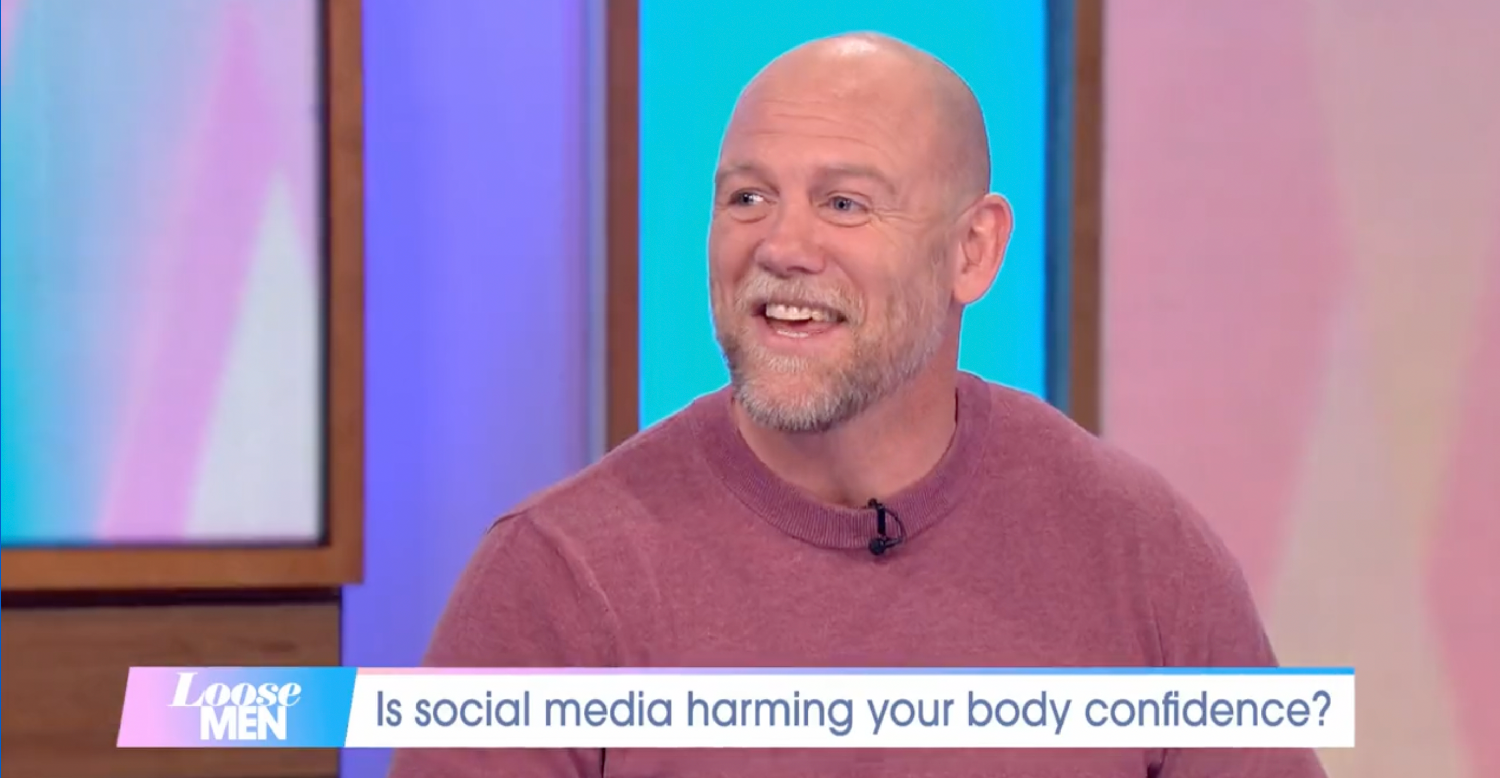 Mike Tindall grinning on Loose Men on ITV