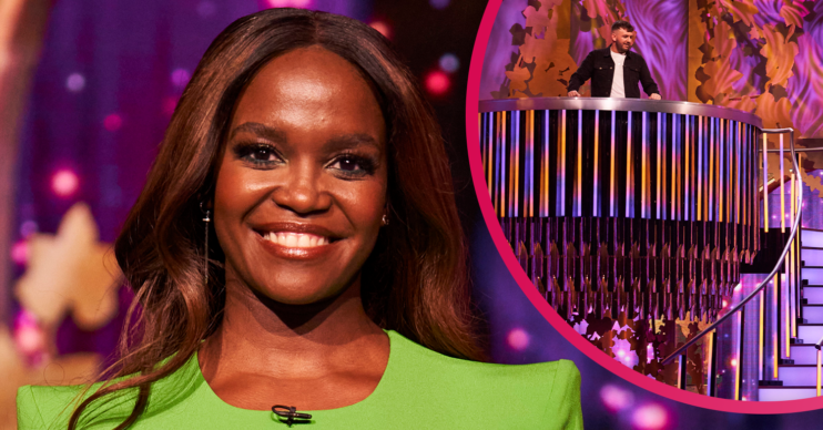Oti Mabusi smiling on Romeo & Duet