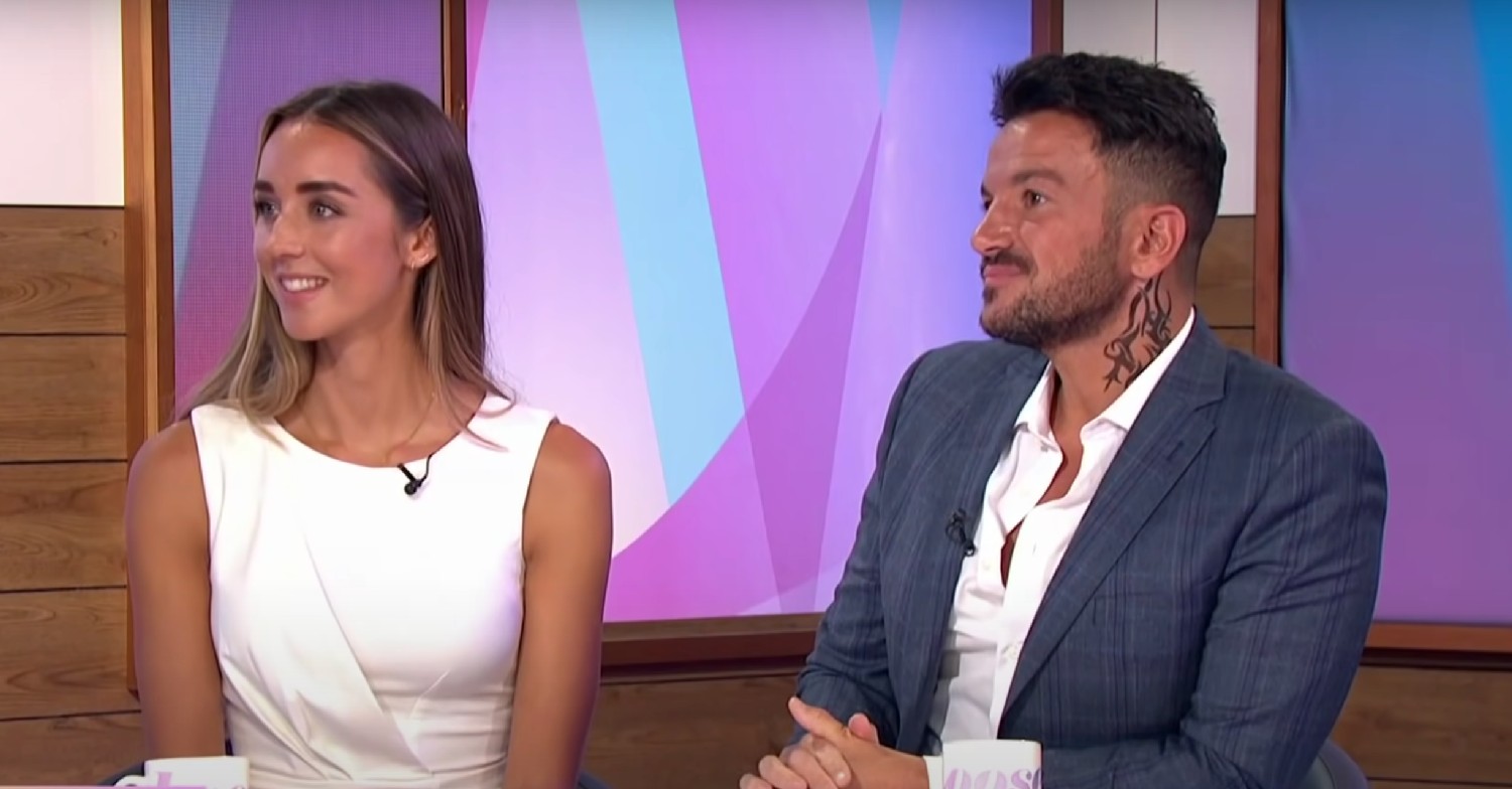 Emily Andre and Peter Andre smiling on Loose Women