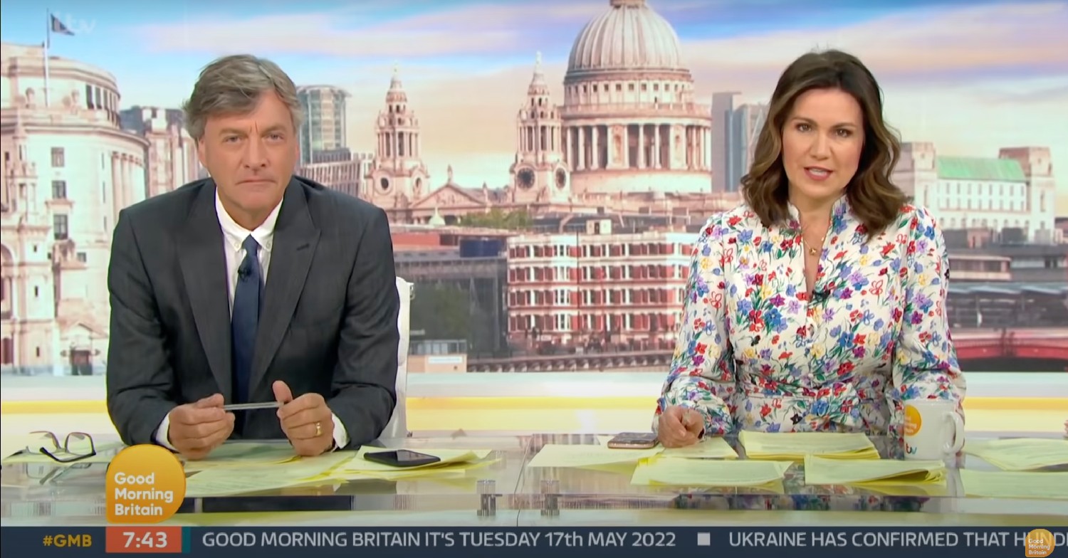 Richard Madeley and Susanna Reid on GMB today