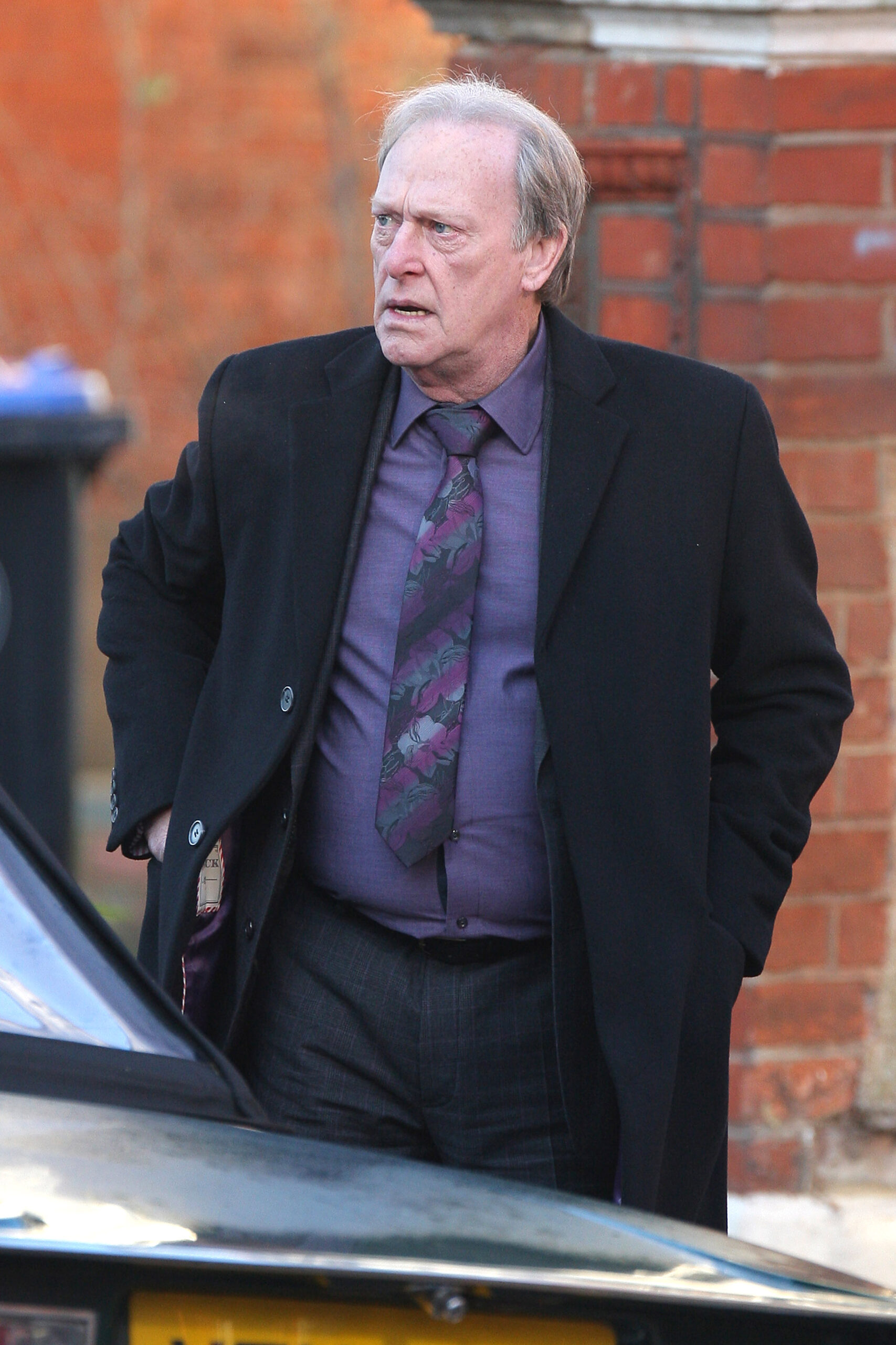 Dennis Waterman filming for New Tricks