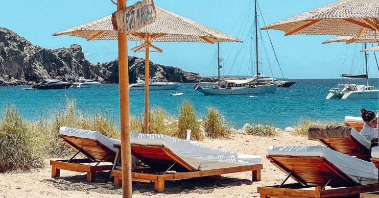 A beach in Ibiza