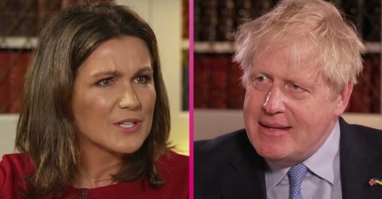 Susanna Reid and Boris Johnson on GMB