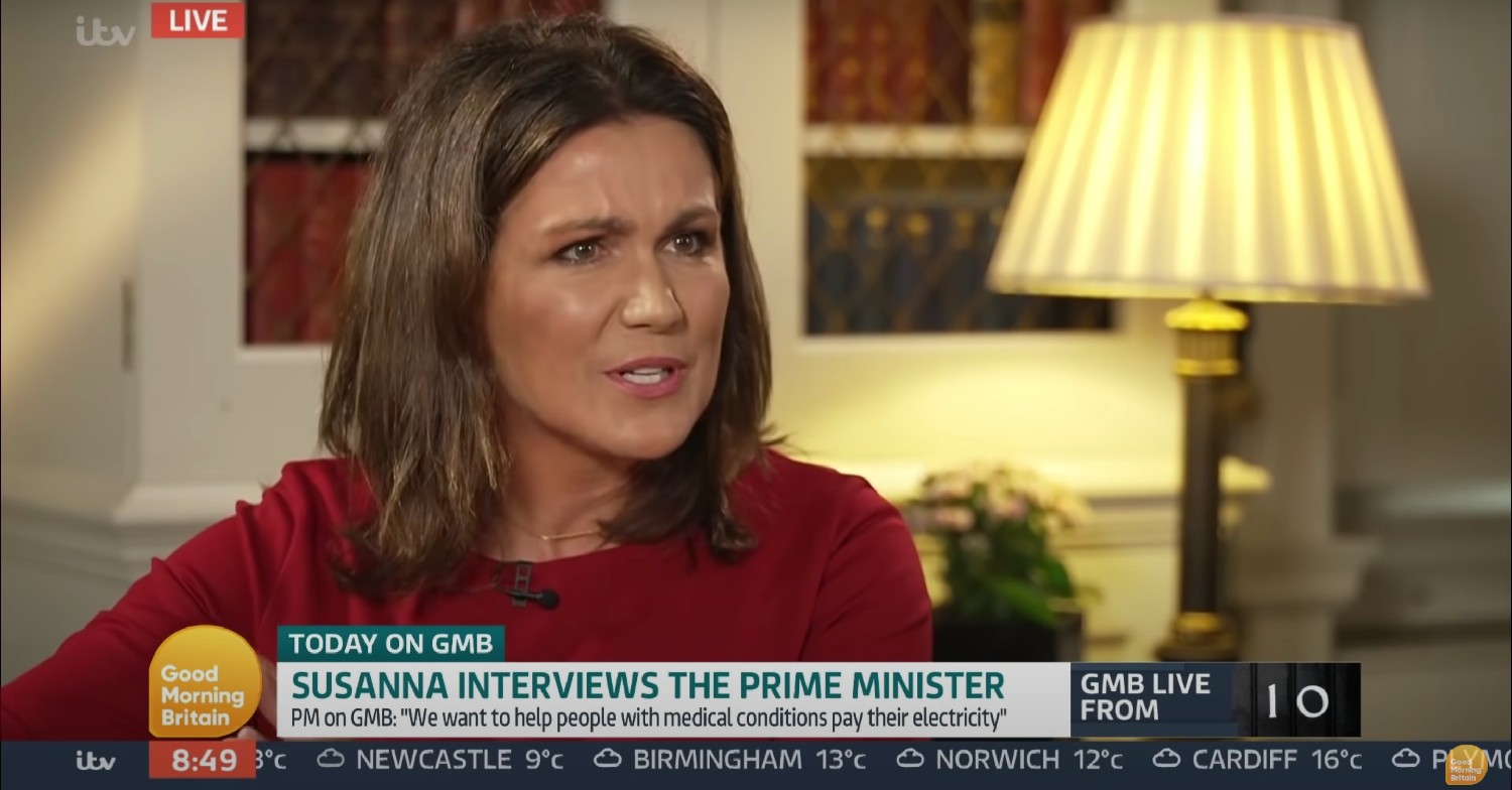 Susanna Reid looking cross on GMB