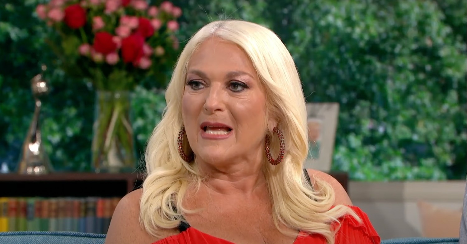 Vanessa Feltz speaking in red top on This Morning