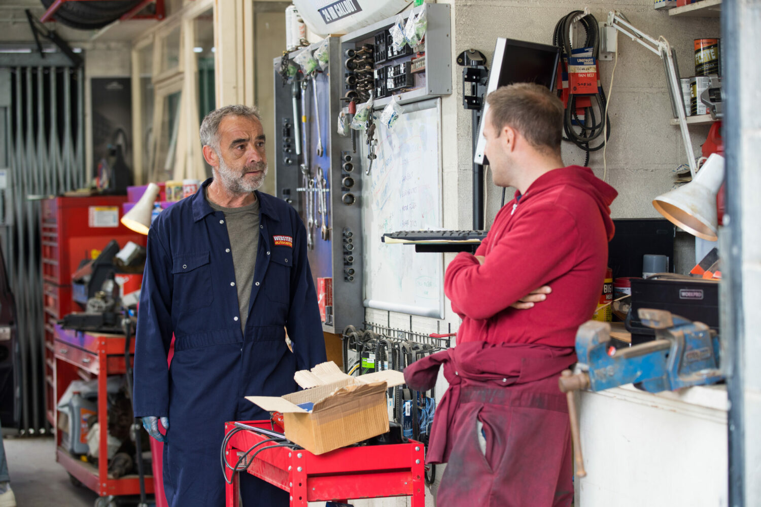 Kevin and Tyrone talking in Coronation Street