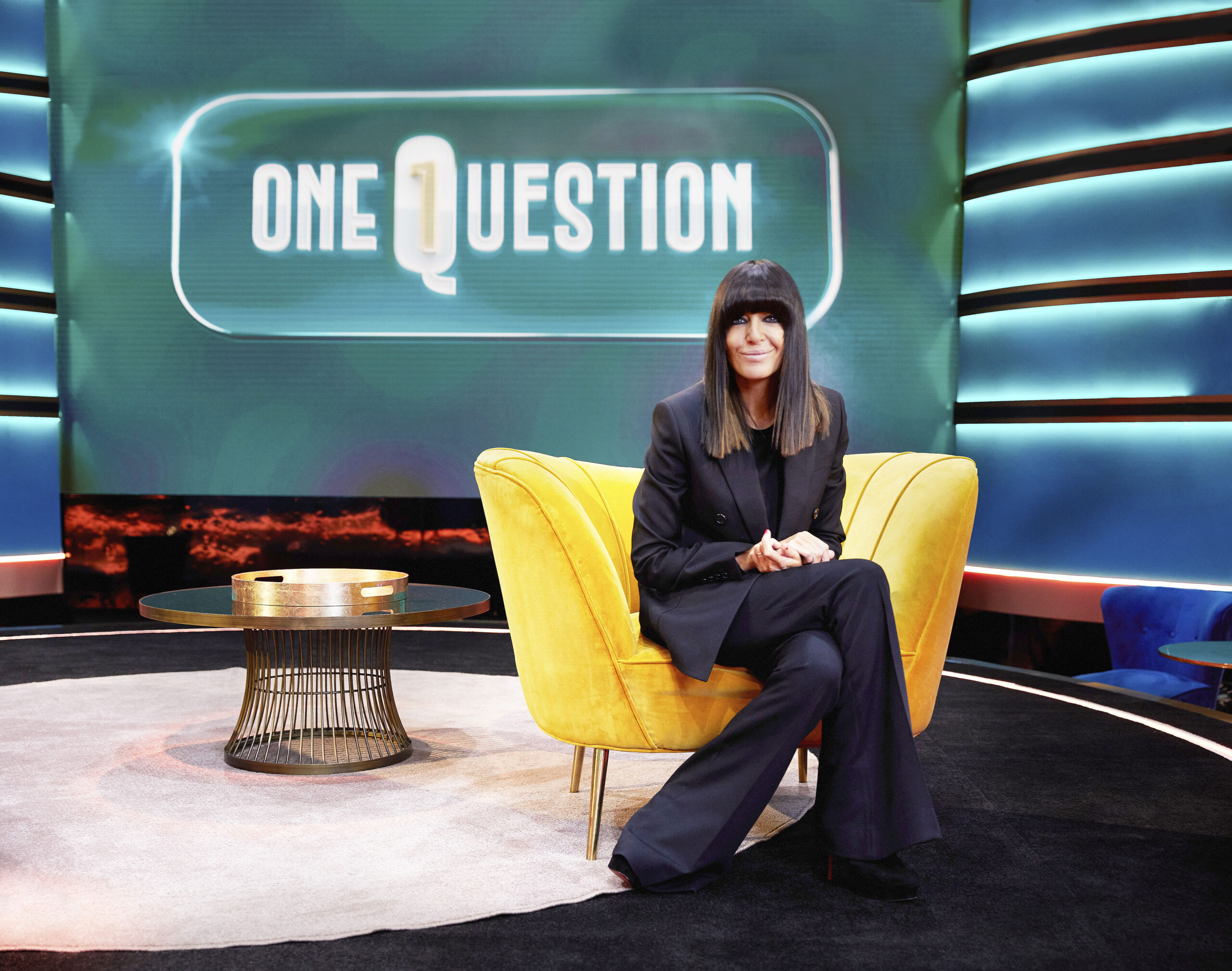 Claudia Winkleman on set of One Question