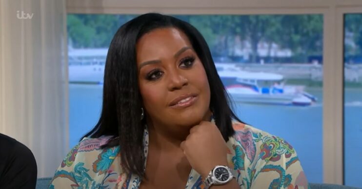 Alison Hammond resting her head on her hand on This Morning today