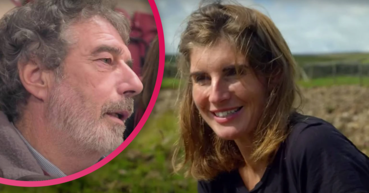 Amanda Owen smiling and Clive talking