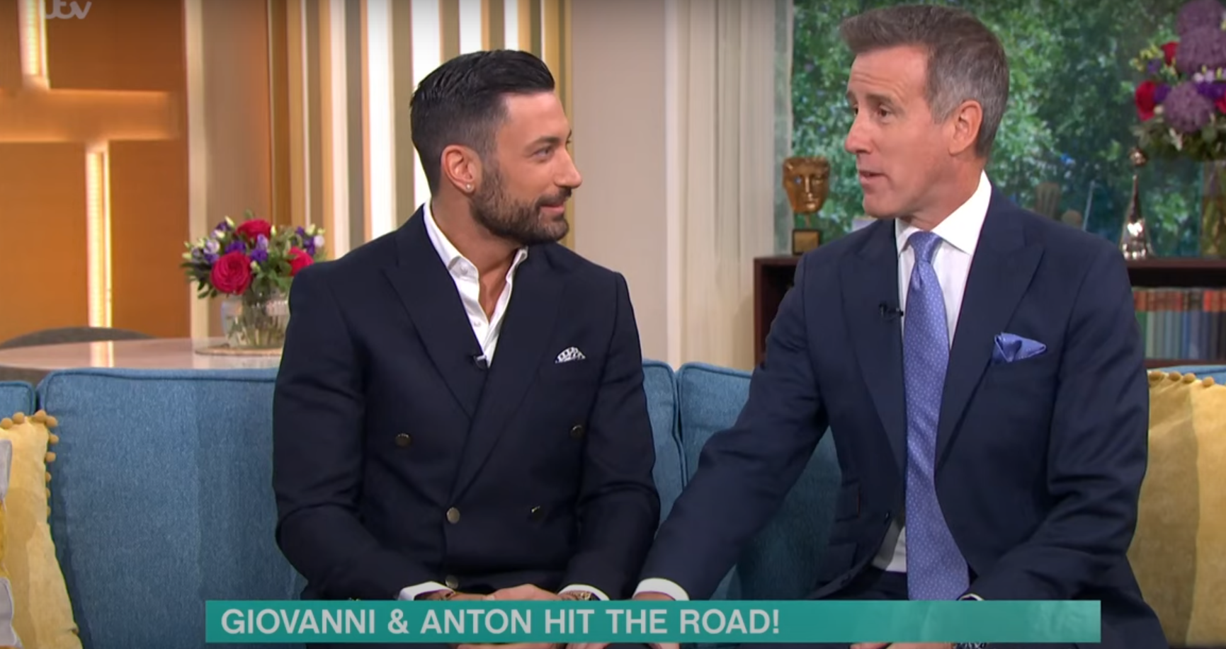 giovanni pernice and anton du beke chatting on this morning 