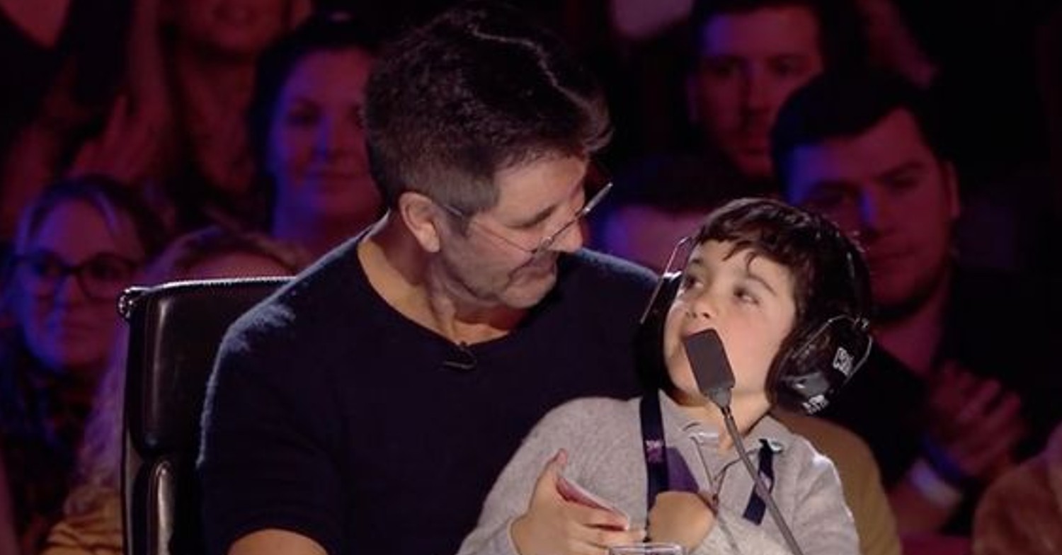 Simon Cowell and his son Eric on BGT