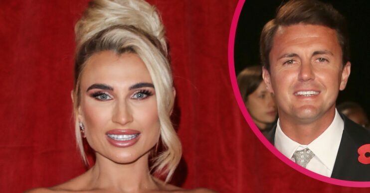 Billie Faiers smiling at Soap Awards and Greg Shepherd at Pride of Britain Awards