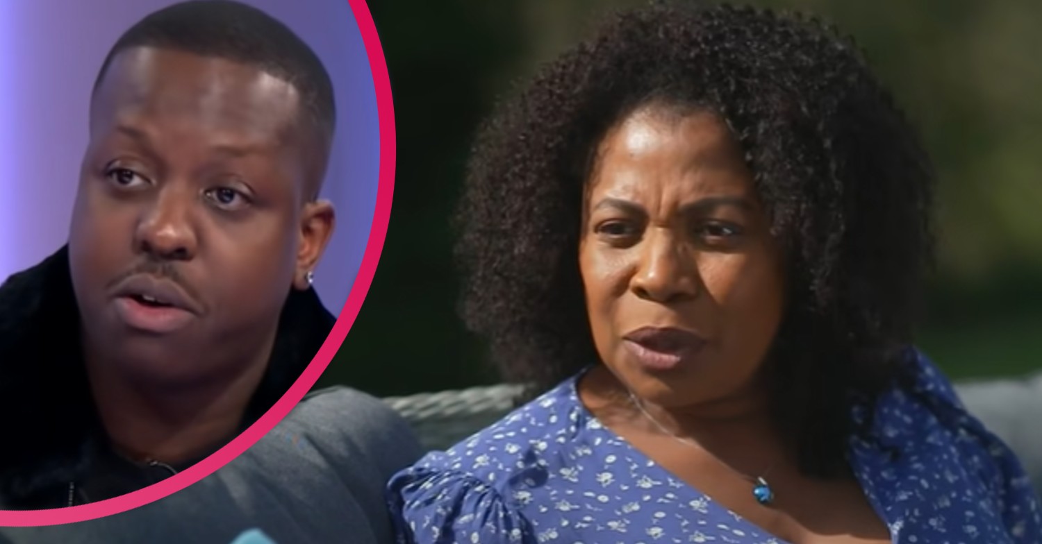 Brenda Edwards looking sad on Loose Women and son Jamal on Loose Women