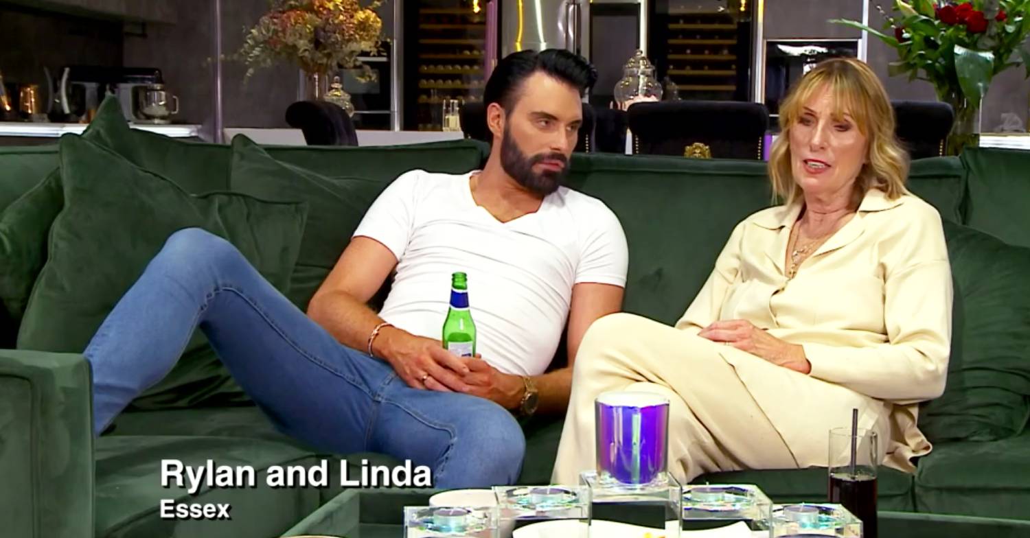 Celebrity Gogglebox star Rylan looks towards his mum Linda