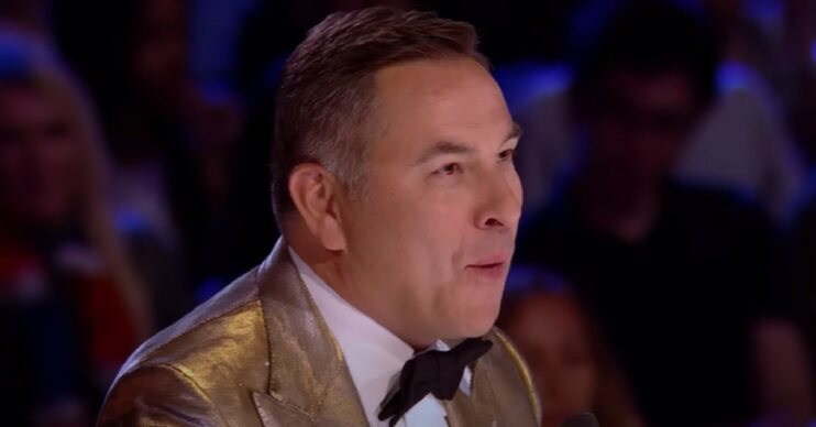 David Walliams wearing glittered suit on BGT final