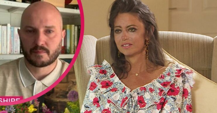 Deborah James in floral dress on BBC and Steve Bland on Lorraine