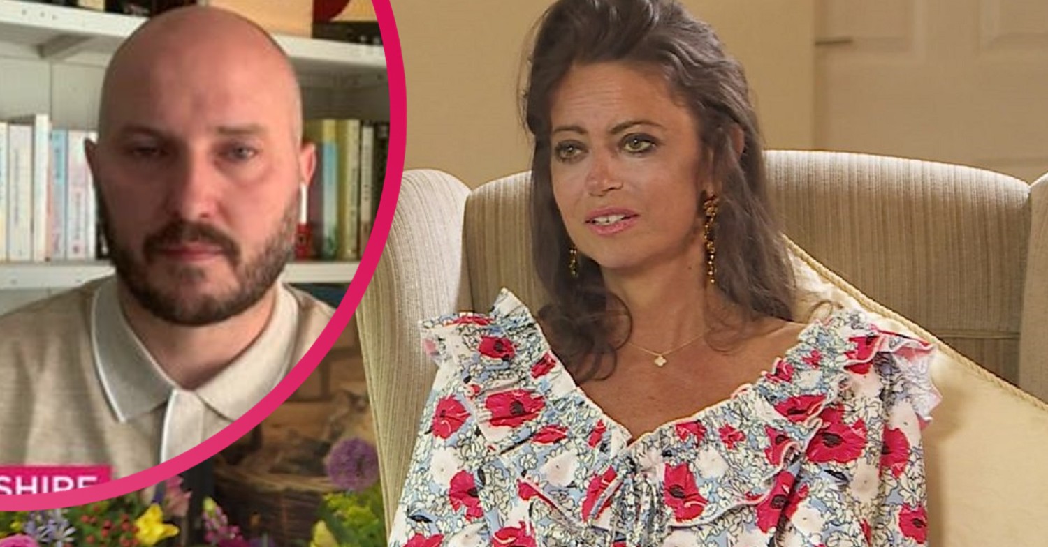 Deborah James in floral dress on BBC and Steve Bland on Lorraine