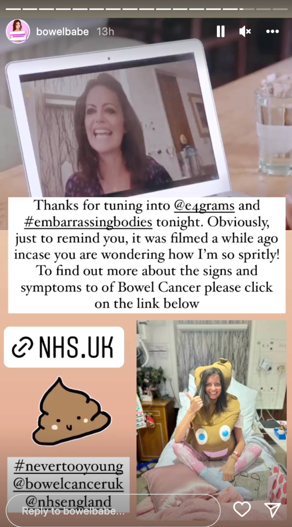 Deborah James addresses Instagram fans