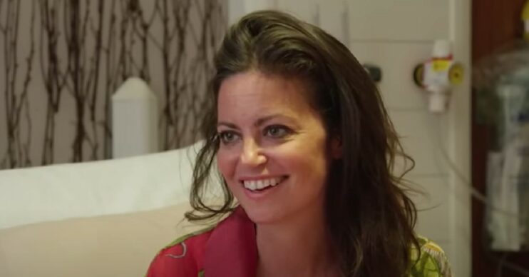 Deborah James smiling in hospital room on Lorraine