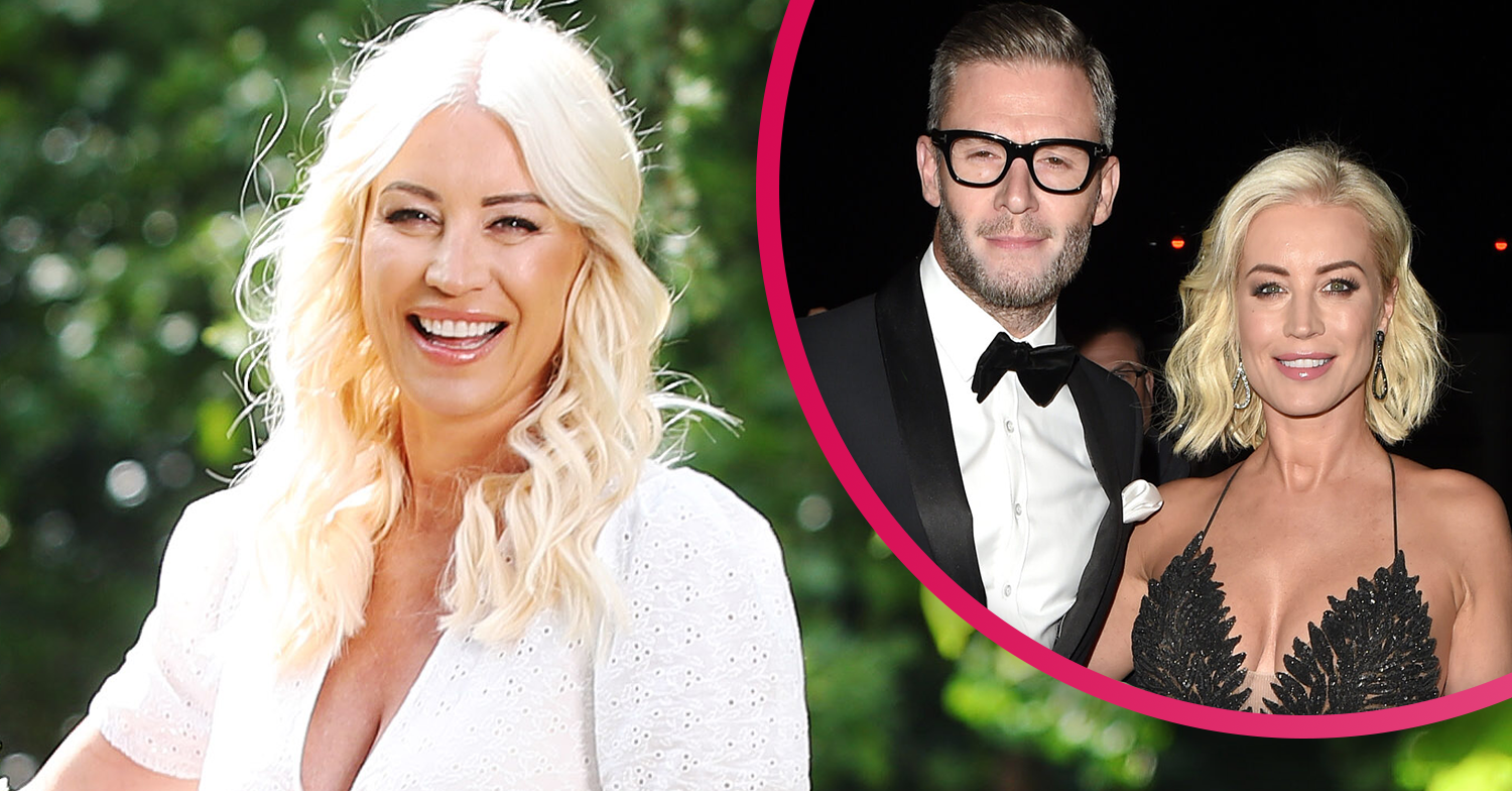 Denise Van Outen smiling and with her ex partner