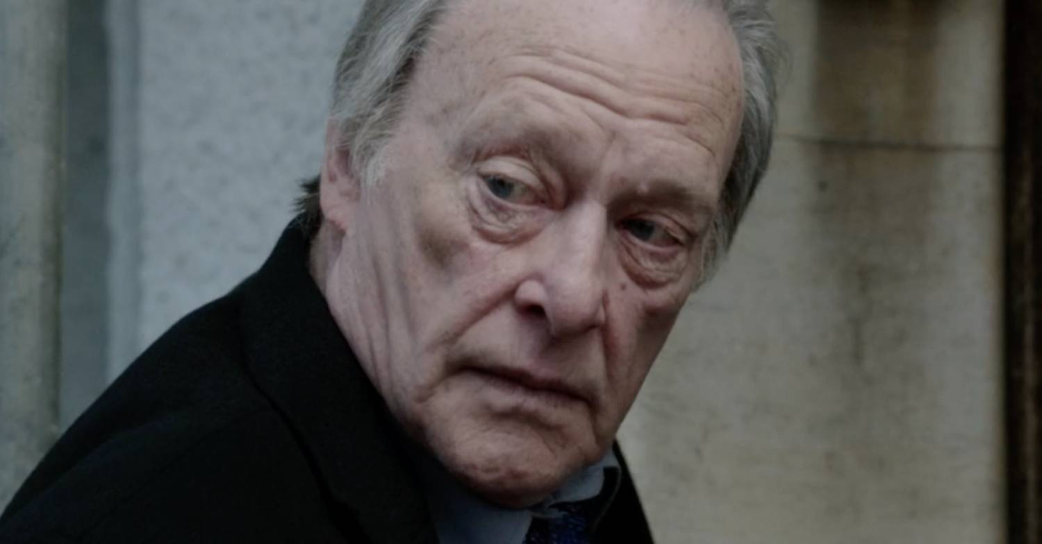 Dennis Waterman looks over his shoulder as Gerry Standing in New Tricks
