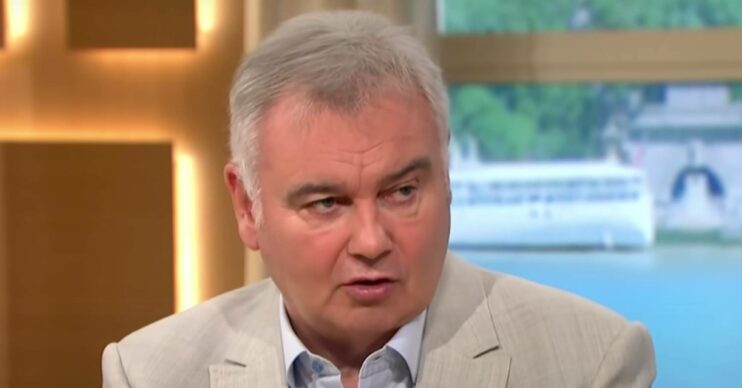 Eamonn Holmes looking serious on This Morning