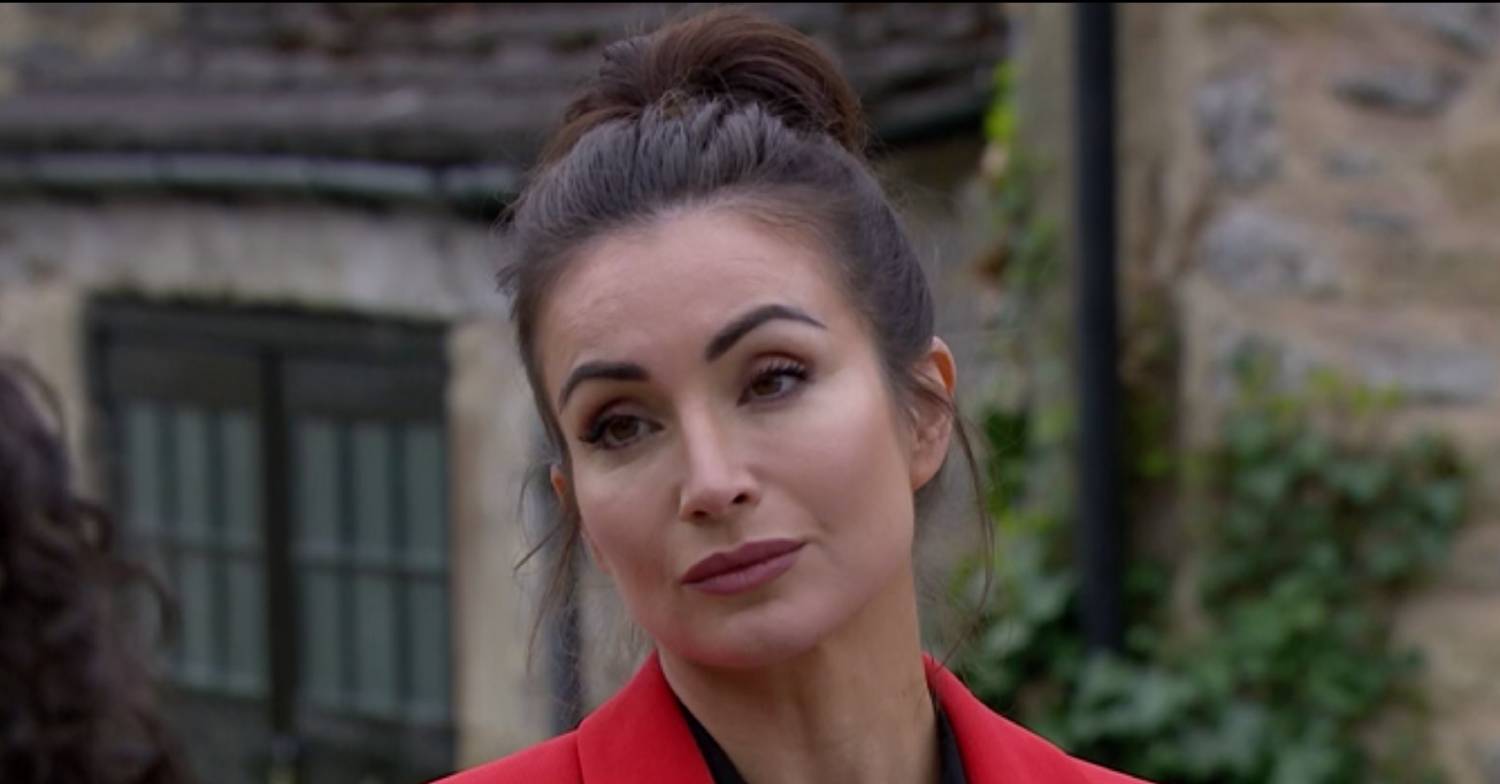 Emmerdale's Leyla has a disdainful look