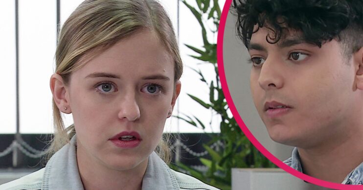 Coronation Street Summer and Aadi split image