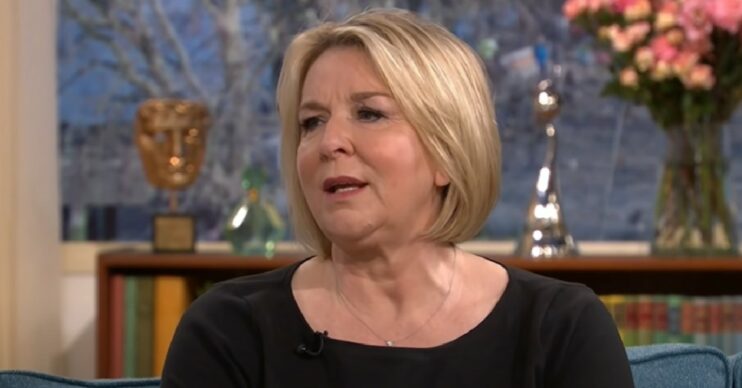 Fern Britton looks serious on This Morning