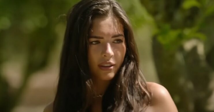 Gemma Owen looks serious during conversation on Love Island