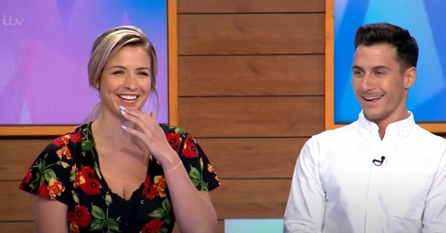 Gemma Atkinson and Gorka Marquez laughing together on Loose Women