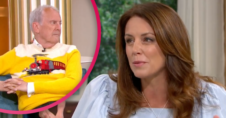 Beverley Turner and Gyles Brandreth in a yellow jumper on This Morning