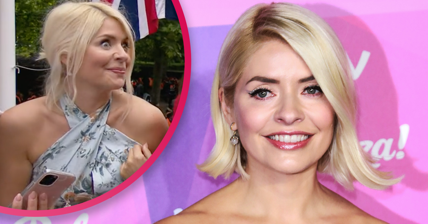 Holly Willoughby smiling and at the parade