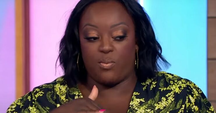 Judi Love looking down on Loose Women