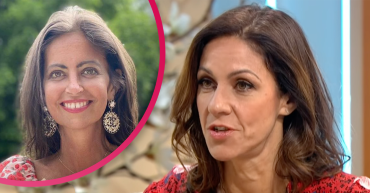 Julia Bradbury chatting on Lorraine and Deborah James inset