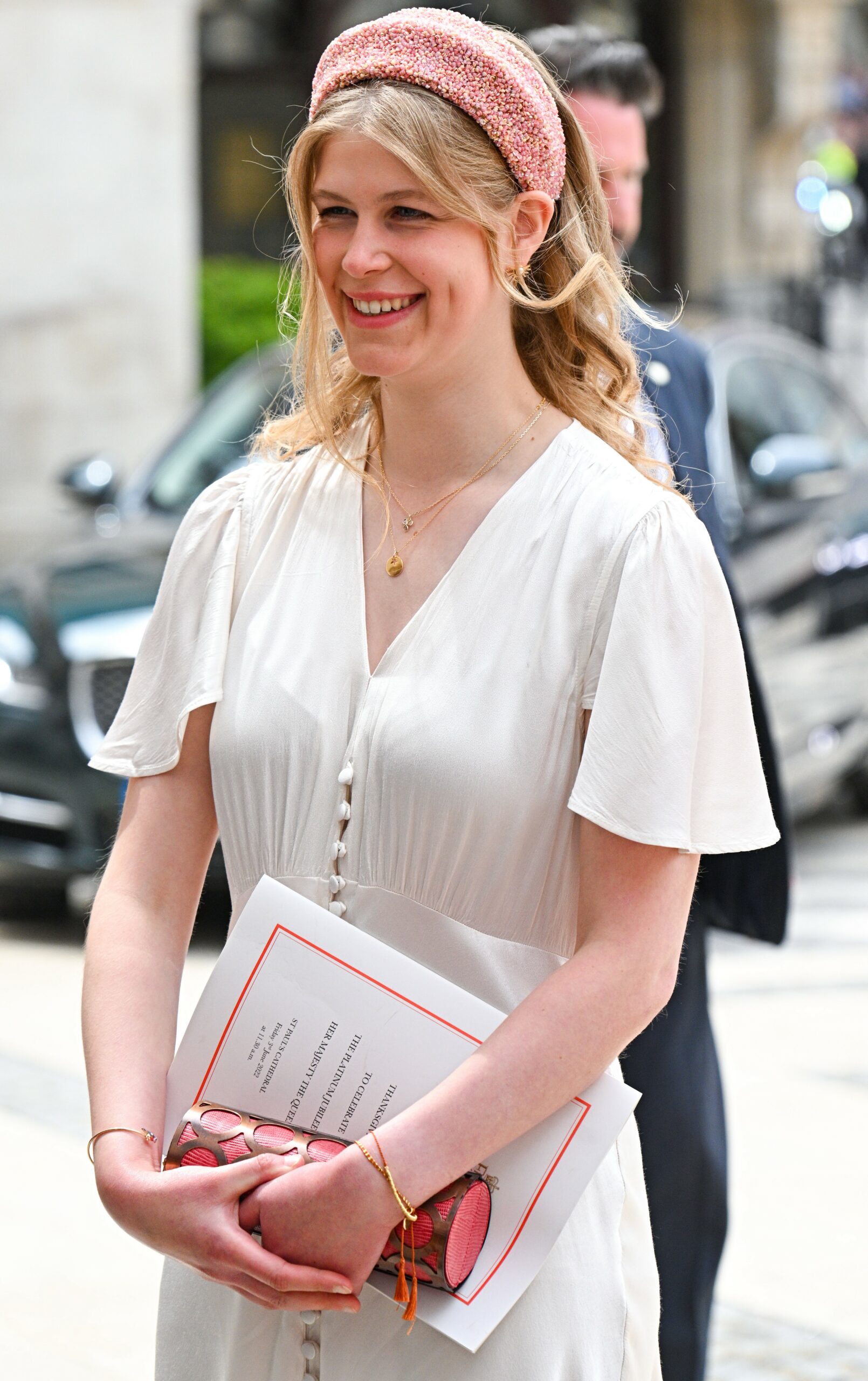 Lady Louise Windsor smiles at Jubilee service 