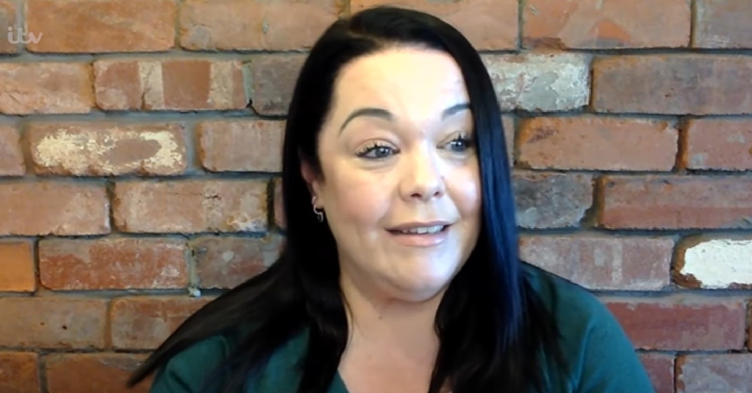 Lisa Riley looks out of camera shot on Lorraine