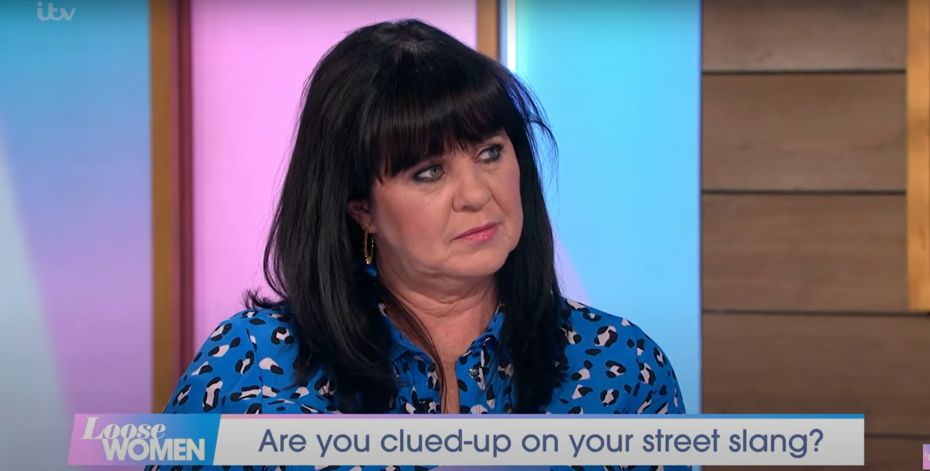 Coleen Nolan looks to the side on Loose Women today