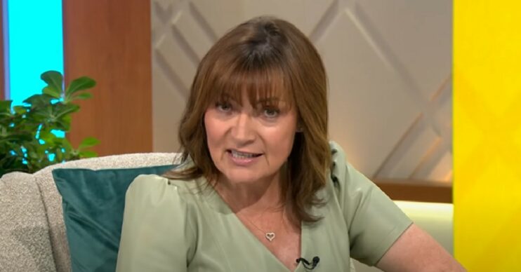 Lorraine Kelly speaking to the camera on ITV show