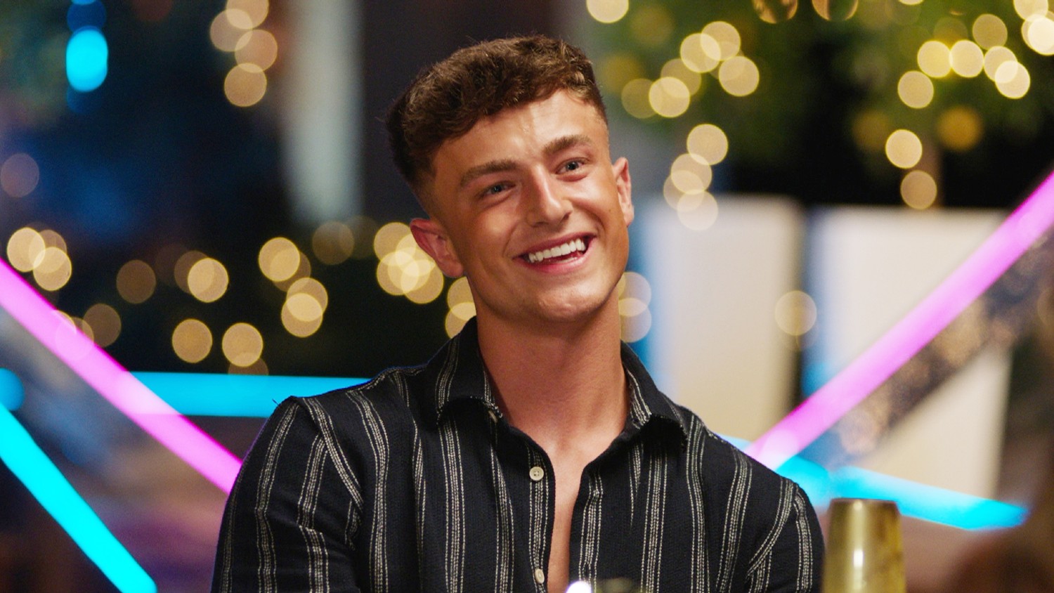 Liam smiling on Love Island