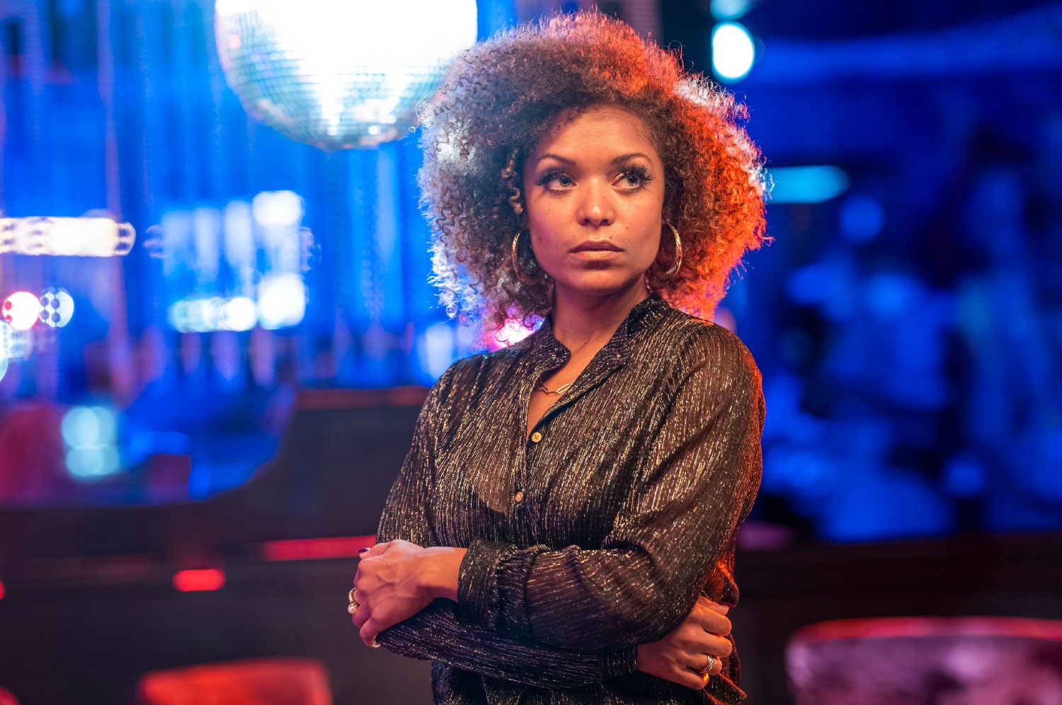 Antonia Thomas frowning on Suspect